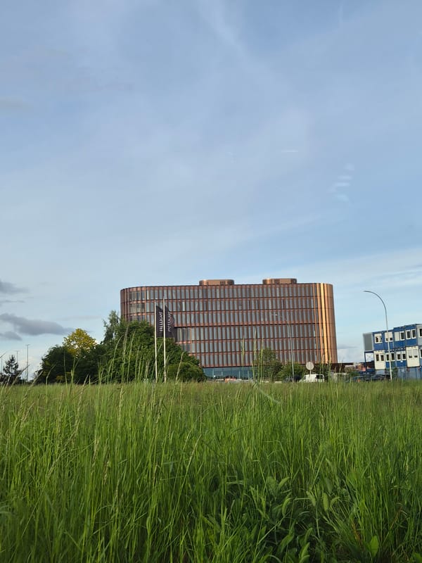 Copper-clad building observed in Niederanven, Luxembourg