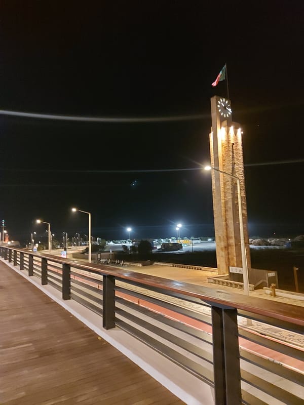 Nighttime urban scenes documented in Figueira da Foz, Portugal