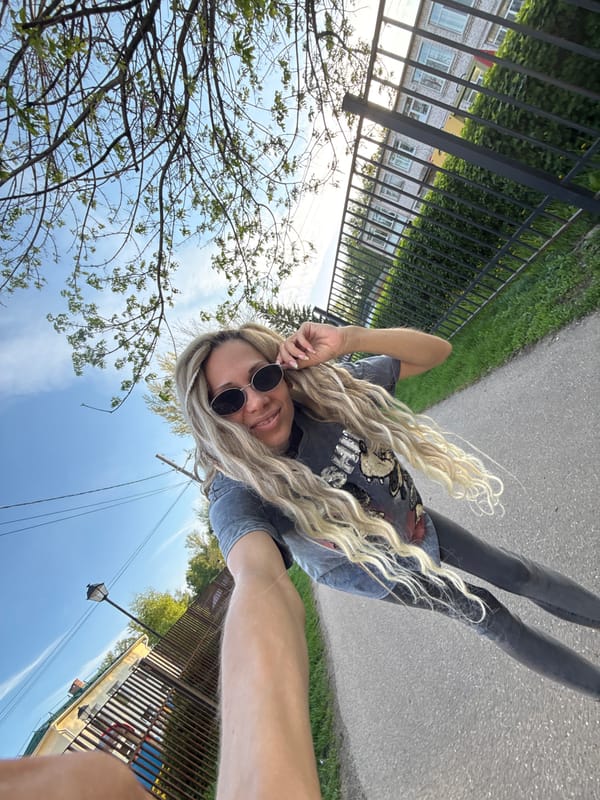 Casual street photography captures residents in Rusanovo, Russia