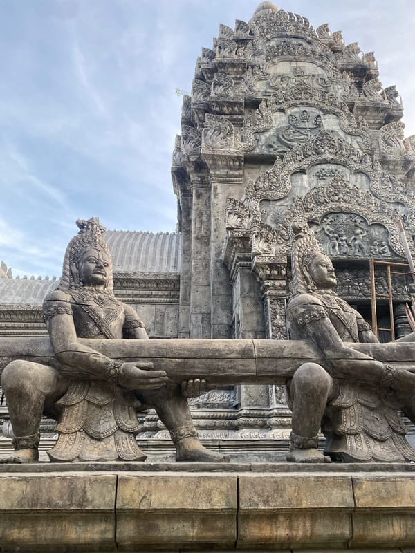 Ornate stone temple documented in Ban Haad Rin, Thailand