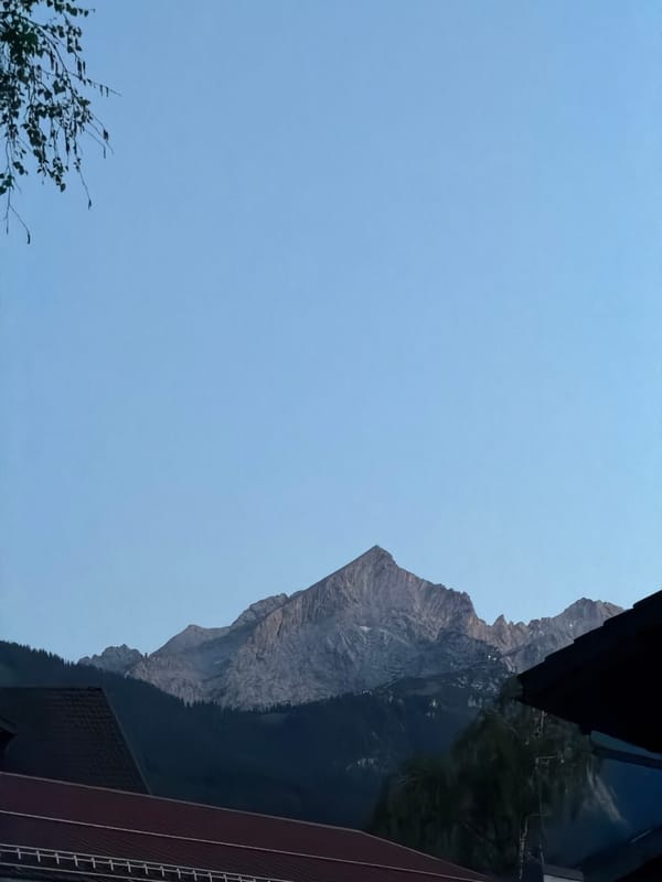 Evening views of the Bavarian Alps from Garmisch-Partenkirchen