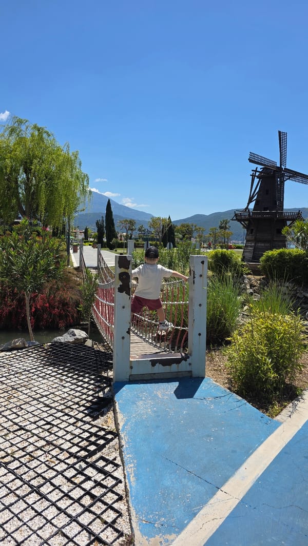 Family park visit documented in Fethiye, Turkey