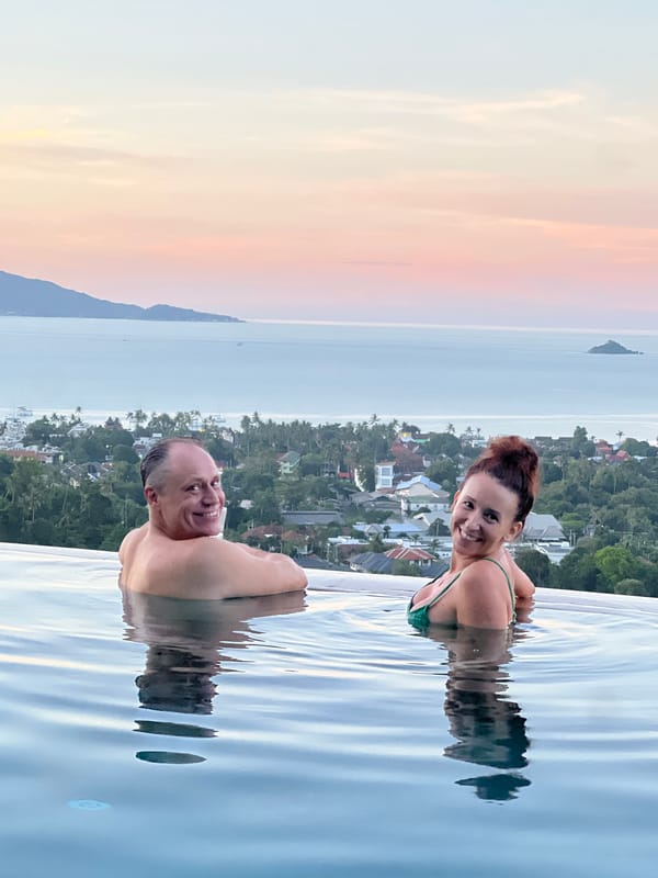 Sunset Pool Gathering Captured in Baan Bo Phut, Thailand