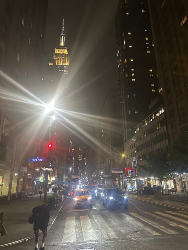 Late night scenes documented around Manhattan's East 34th Street