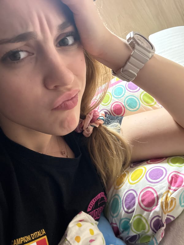 Young woman takes series of selfies in Sofia apartments