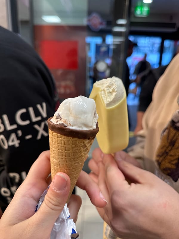 Grocery shopping and ice cream purchase in Varna, Bulgaria