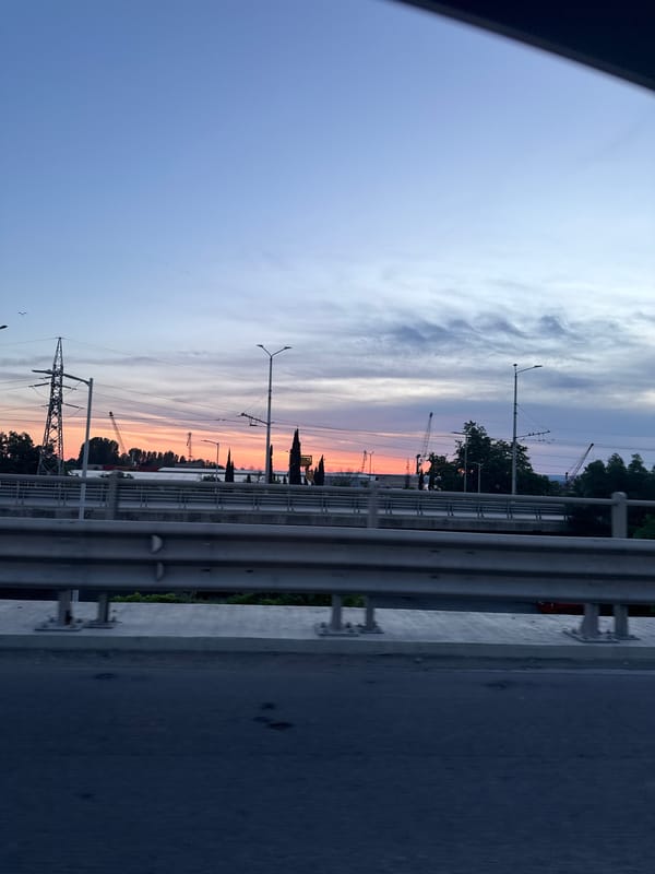 Twilight to night transition captured on Varna bridge