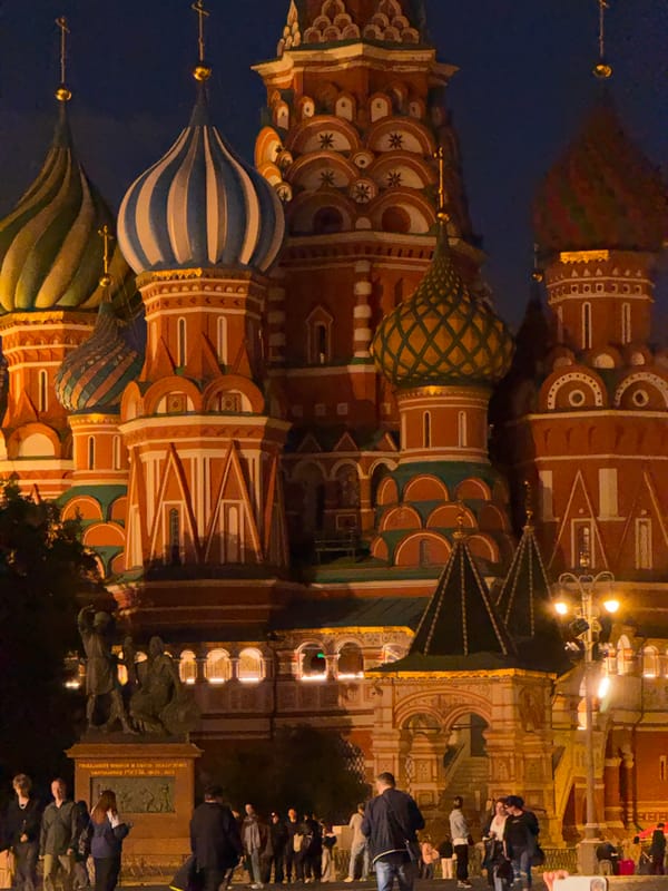 Moscow's Red Square and landmarks on a summer evening
