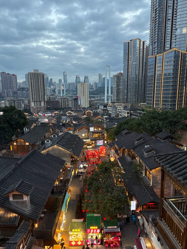 Daily life unfolds in Chongqing's historic Yuzhong District