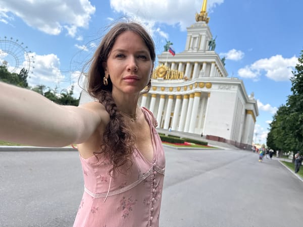 Summer morning at VDNKh, Moscow's grand exhibition park