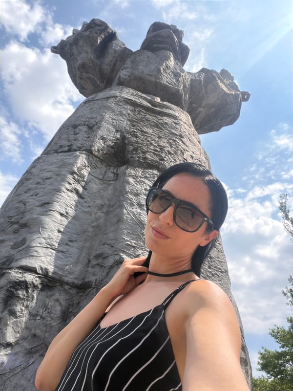 Selfie tour of Pleven's monuments and murals, summer morning