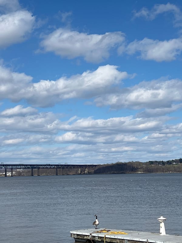 Cargo ship transits Hudson River near Newburgh Monday evening