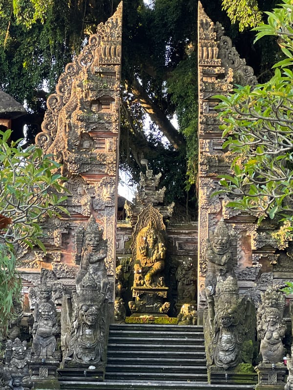 Traditional Balinese split gate documented in Ubud