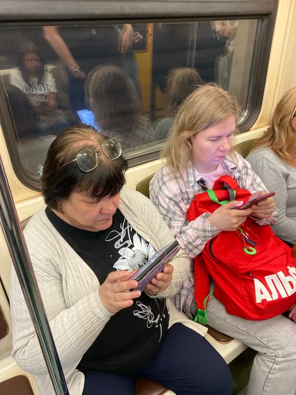 Morning rush on the Moscow Metro