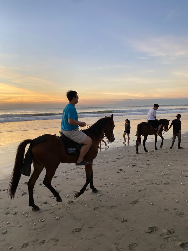 Beach horseback riding and leisure activities in Kuta Selatan