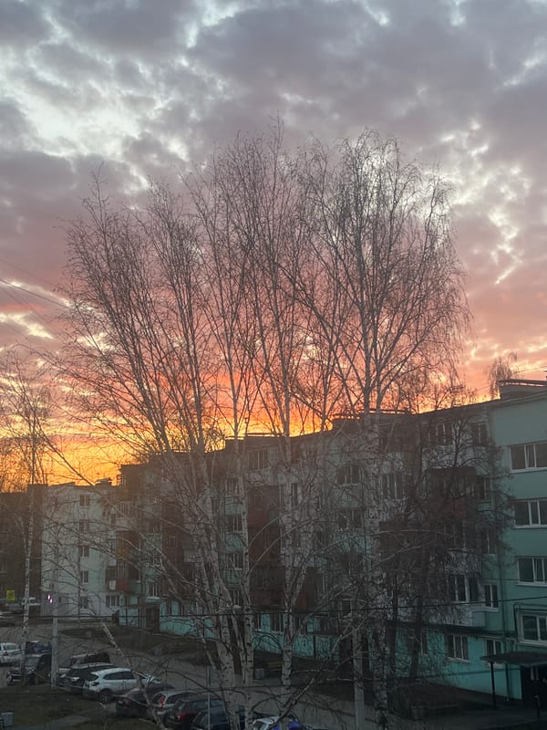 Vibrant sunset observed over Ufa, Russia