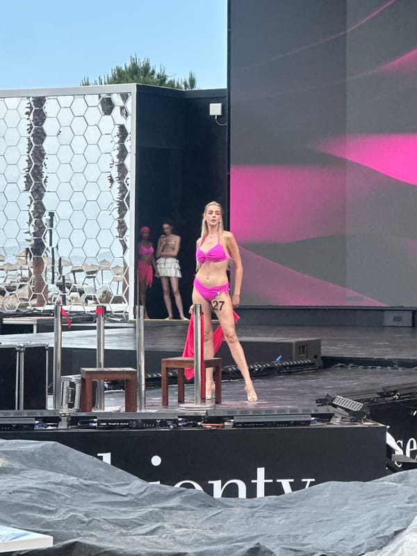 Beauty pageant with numbered contestants held in Kemer, Turkey