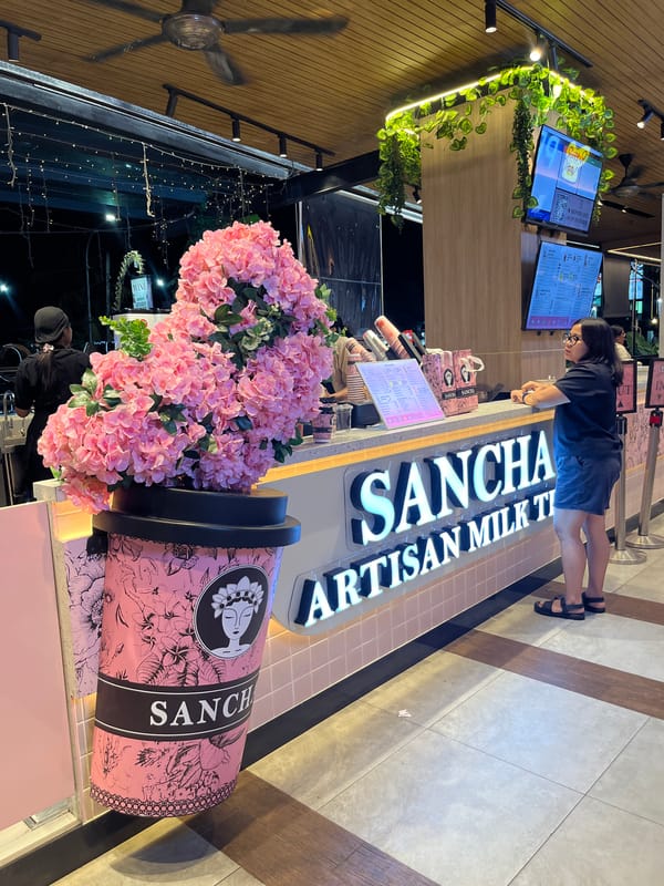 Evening at a busy lifestyle mall in Kuta Selatan, Bali