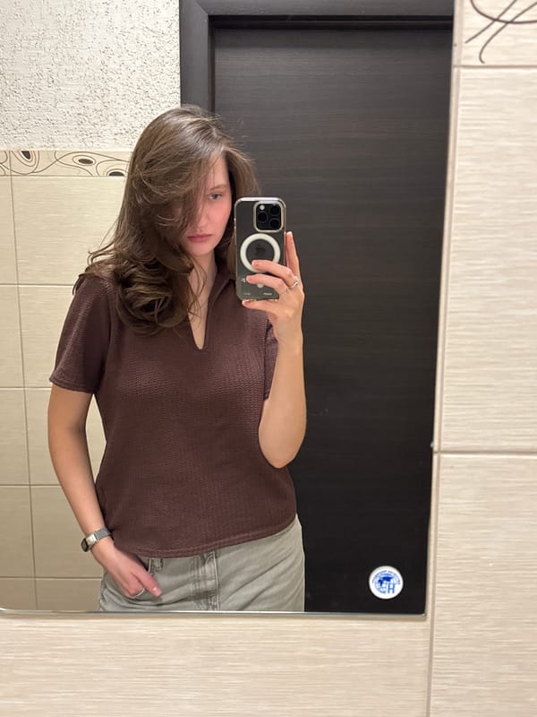 Woman takes bathroom selfies in Perm, Russia