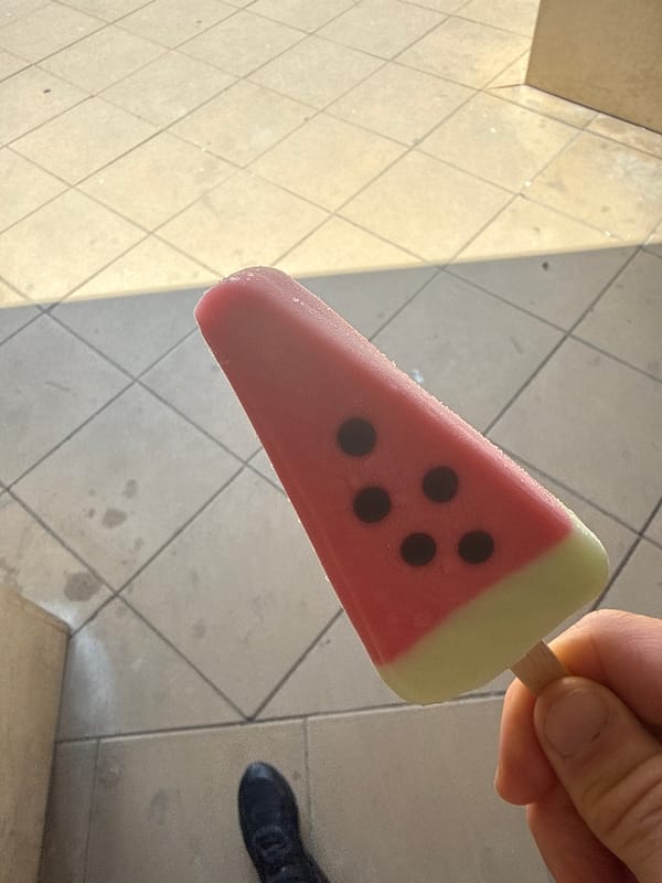 Summer treats and construction activity captured in Sofia
