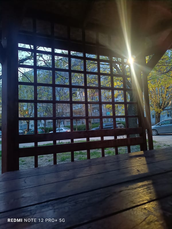Evening documentation of outdoor structures in Targovishte, Bulgaria