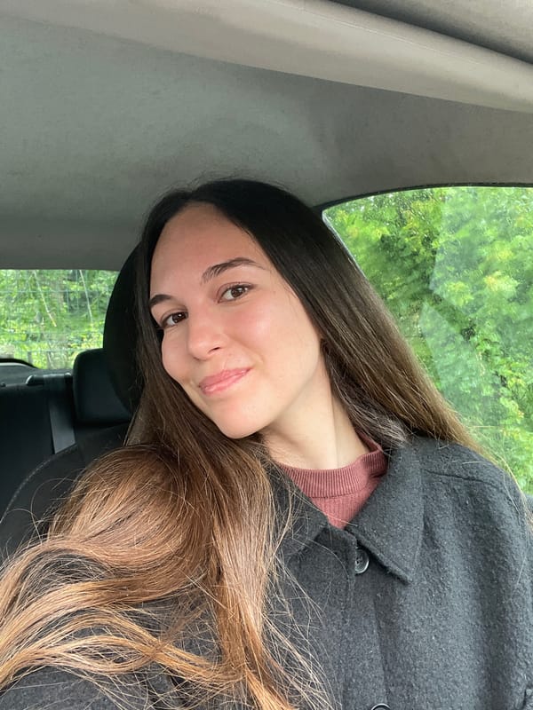 Woman photographed smiling in car in Sofia