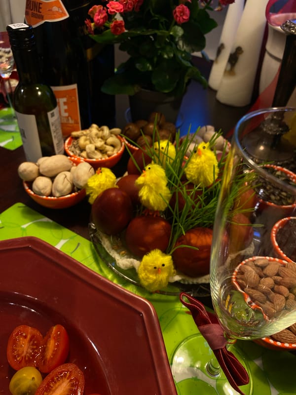 Easter dinner celebration observed in Björklinge, Sweden