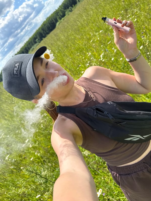 Summer strawberry picking and downtime in a Russian wildflower meadow