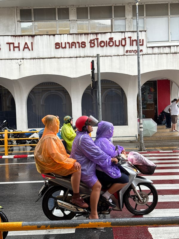 Morning rainstorm brings Phuket city streets to a crawl