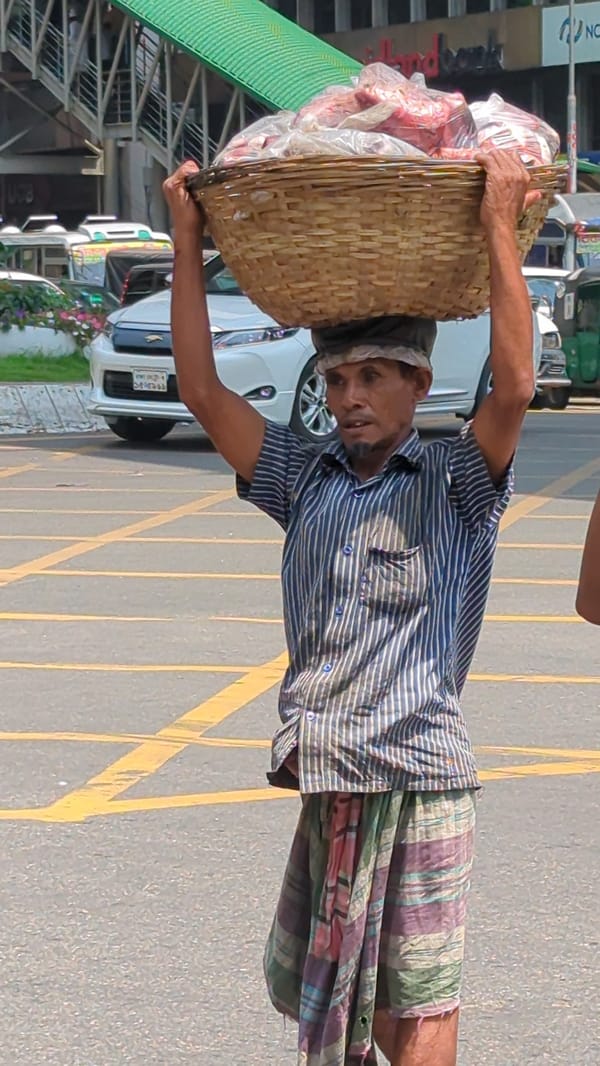 Early morning street life captured in Dhaka, Bangladesh