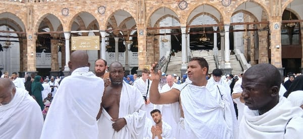 Pilgrims gather at Grand Mosque in Makkah during March worship