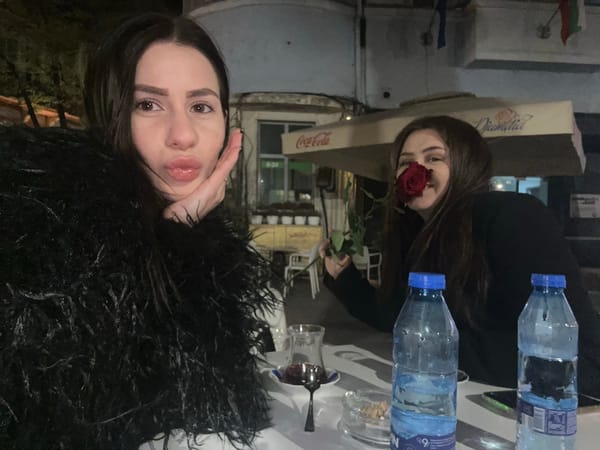 Evening scenes captured in Plovdiv showing dining, Easter decorations