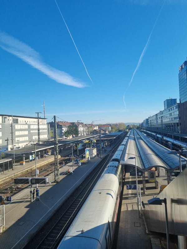 Morning scenes documented at Freiburg main train station