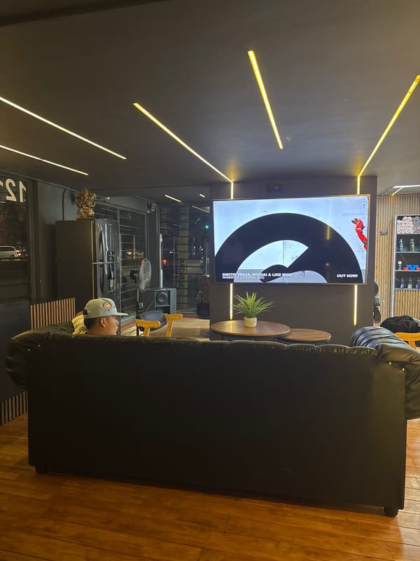 Late night living room scene captured in Puebla home