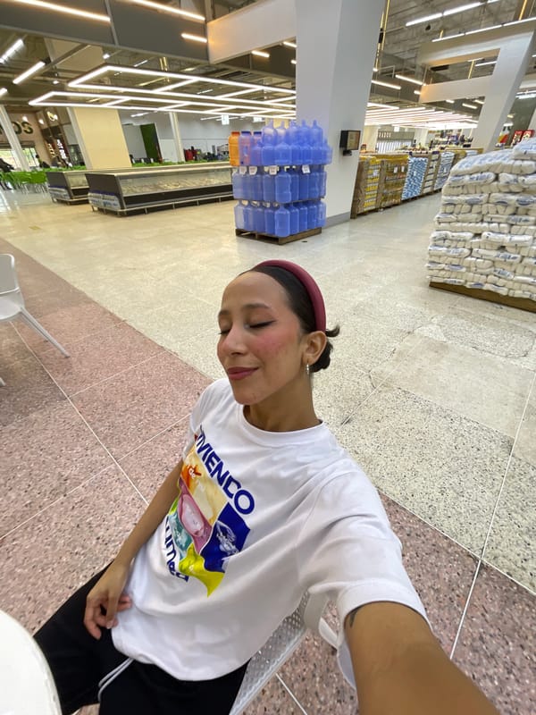 Selfie session inside a Porlamar supermarket, Venezuela