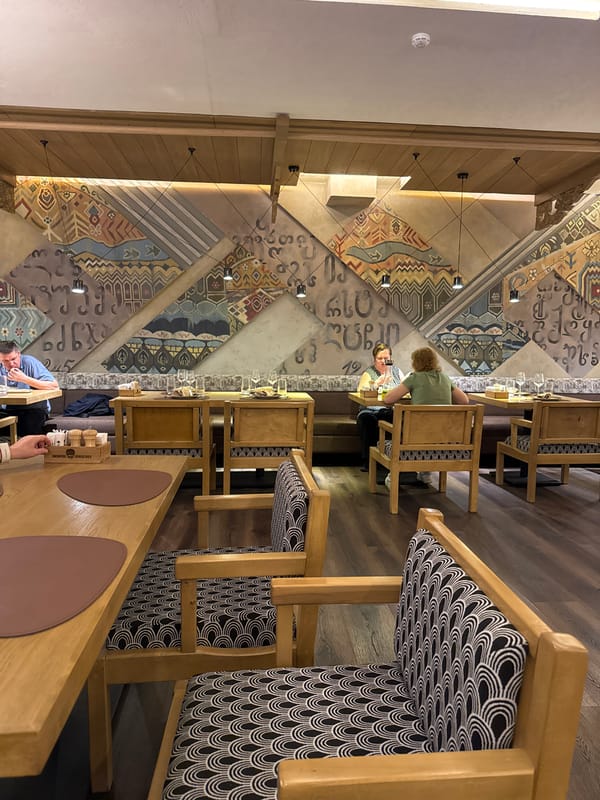 Formal dining experience documented at Almaty restaurant