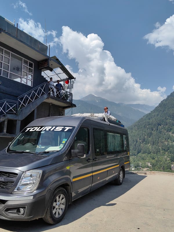 Morning scenes documented in Himalayan tourist town Vashisht, India