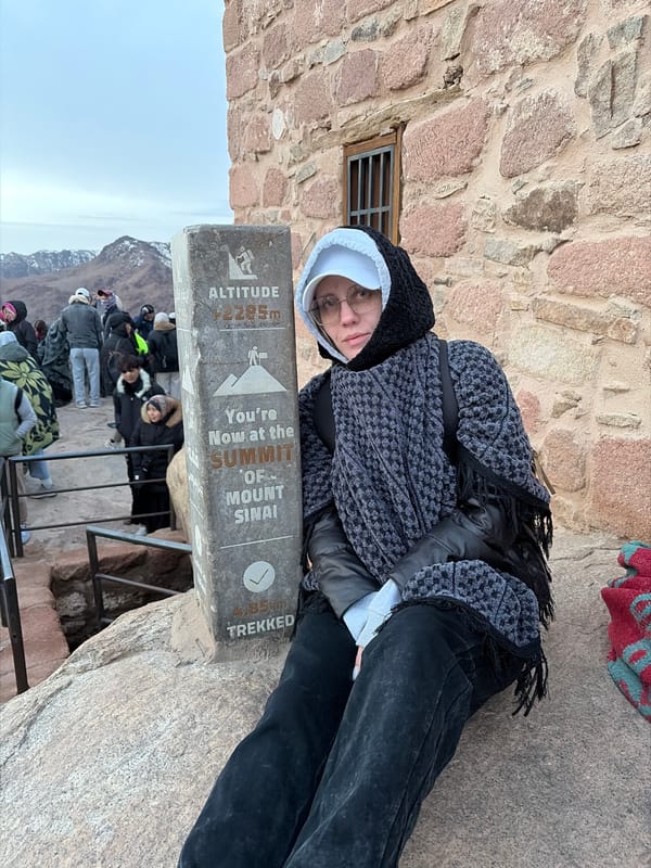 Hiker summits Mount Sinai after overnight trek in Egypt