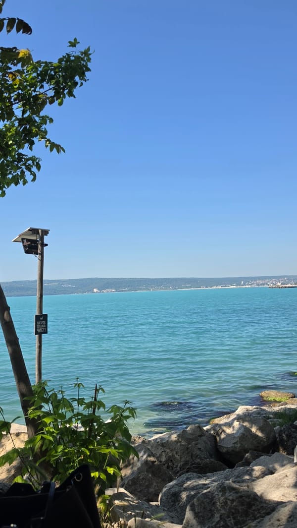 Morning Black Sea view captured from Varna shore