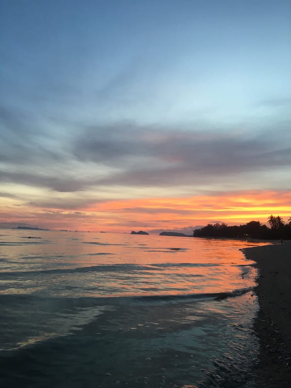 Sunset over the Gulf of Thailand, Ban Tai beach