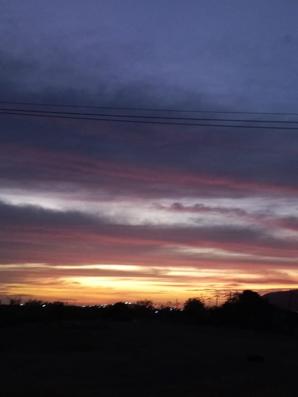 Sunset documented in Altagracia, Venezuela through evening photographs