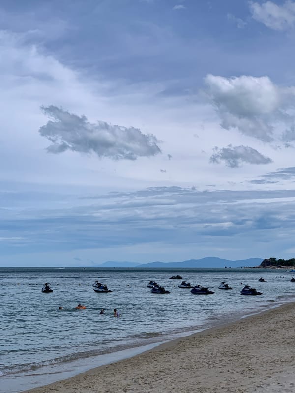 Morning beach life along Ko Samui's coastline