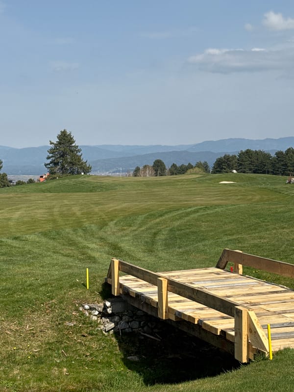 Golf course scenes captured at Pirin club in Bulgaria