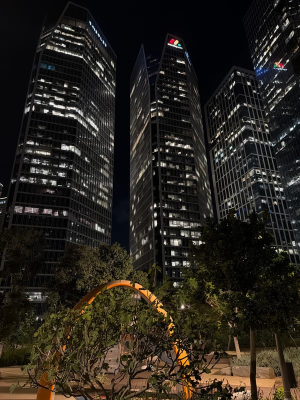A night out dining and exploring Tel Aviv's waterfront district