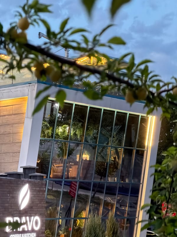 Evening around Bishkek's cafes, streets, and neighborhoods