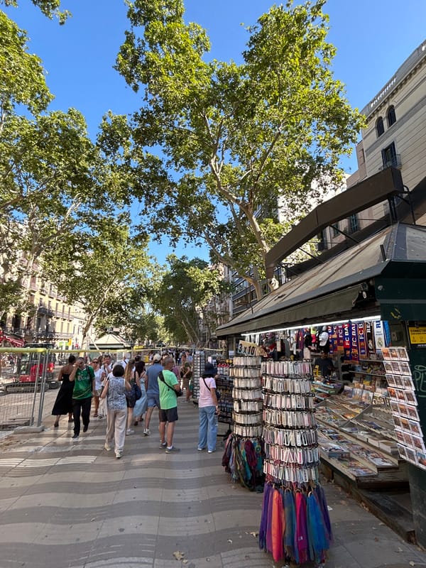 La Boqueria and La Rambla on a busy Barcelona afternoon