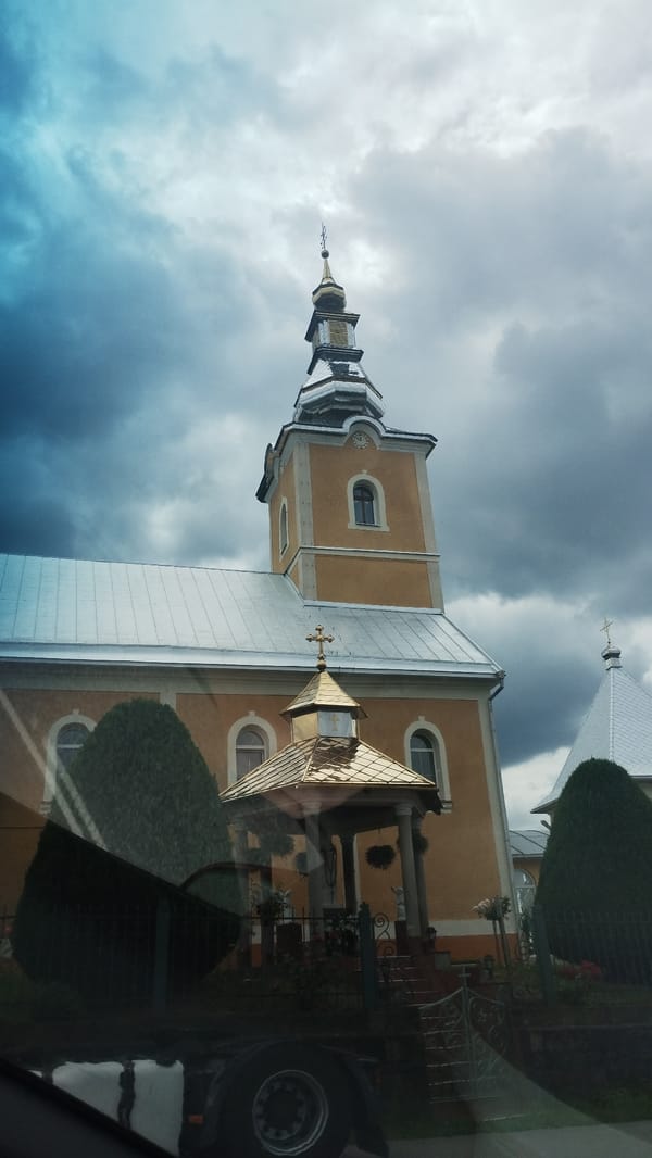 Church exterior documented in Dunkovytsia, Ukraine