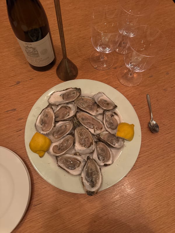 Oyster and wine dining experience captured in New York