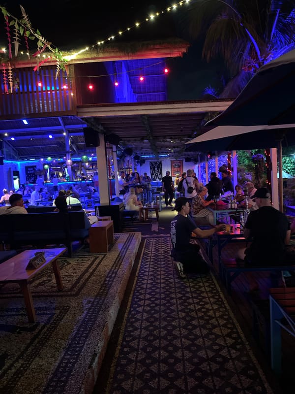 Night out: Young adults socialize at North Kuta bars