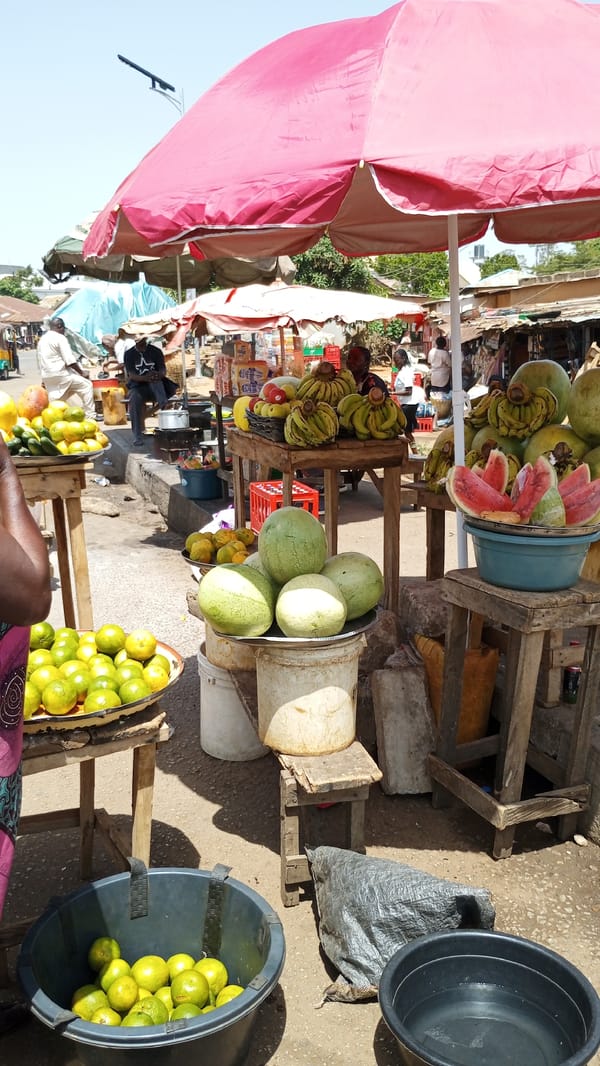 Morning street market activity documented in Bukuru, Nigeria